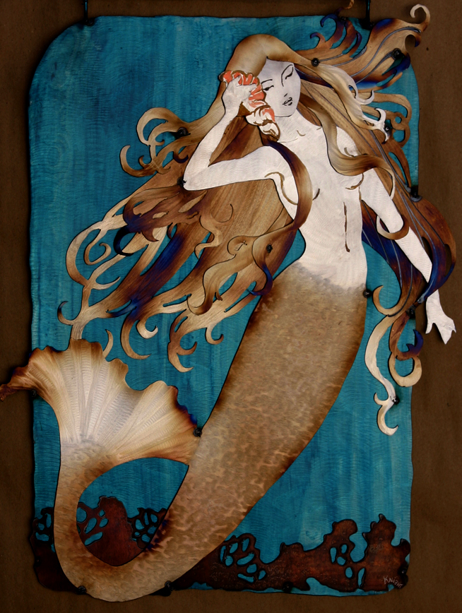 Golden Mermaid with shell: 24