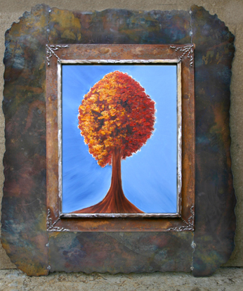 Autumn tree in large frame: 24