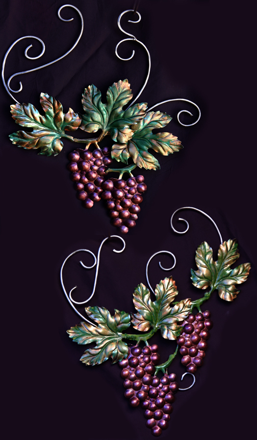 Grapes and curved vines