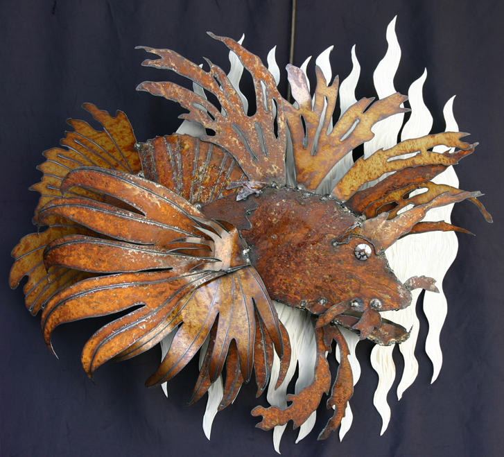 Lionfish on silver