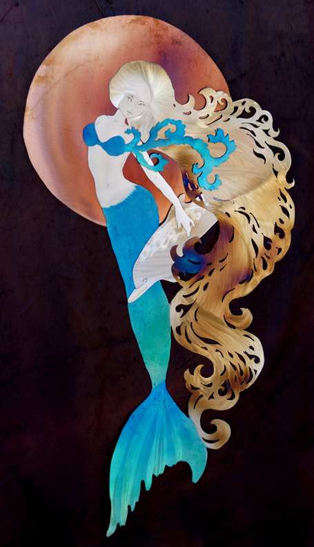 Mermaid Dolphin Sun
