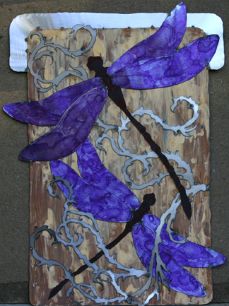 Purple Dragonflies