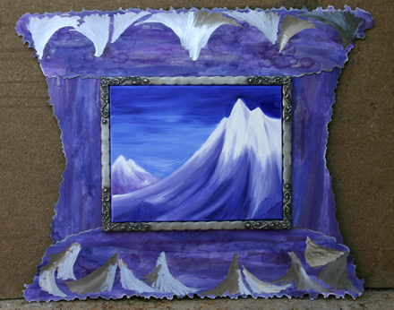 Purple mountains and special etched frame: 
32