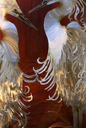 The feathers curling; this picture with sunlight.